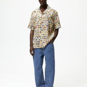 Zara Shirt - Men's Abstract Dots - Size Small - 100% Cotton - Button Down